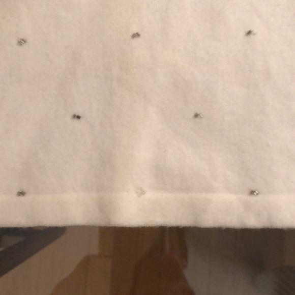 Liz Claiborne Silver Bugle Beaded Ivory Cardigan Size SP - Picture 5 of 8